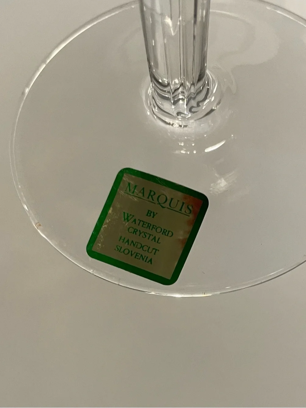 Marquis By Waterford Crystal Eternity Gold Wine Glasses, Set of 2.